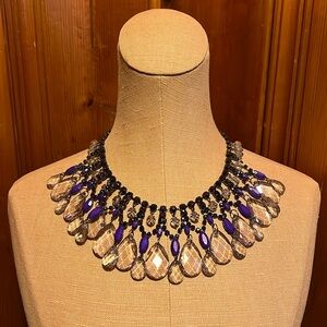 NWT Jewelmint Crystal Queen Statement Necklace